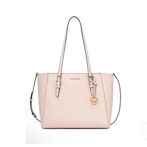 Michael Kors Pink Tote with Adjustable Straps and Gold Charm